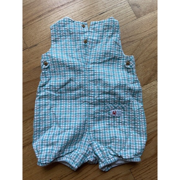 JANIE AND JACK 6-12 SUMMER CRAB ROMPER OUTFIT - Picture 2 of 4